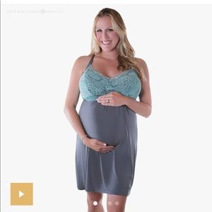 Kindred Bravely Lucille Nursing Gown, OceanMistXL